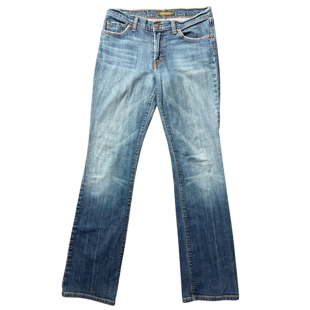 David Kahn Jeans Womens 30 Lauren Blue Straight Leg Stretch Denim Made in USA